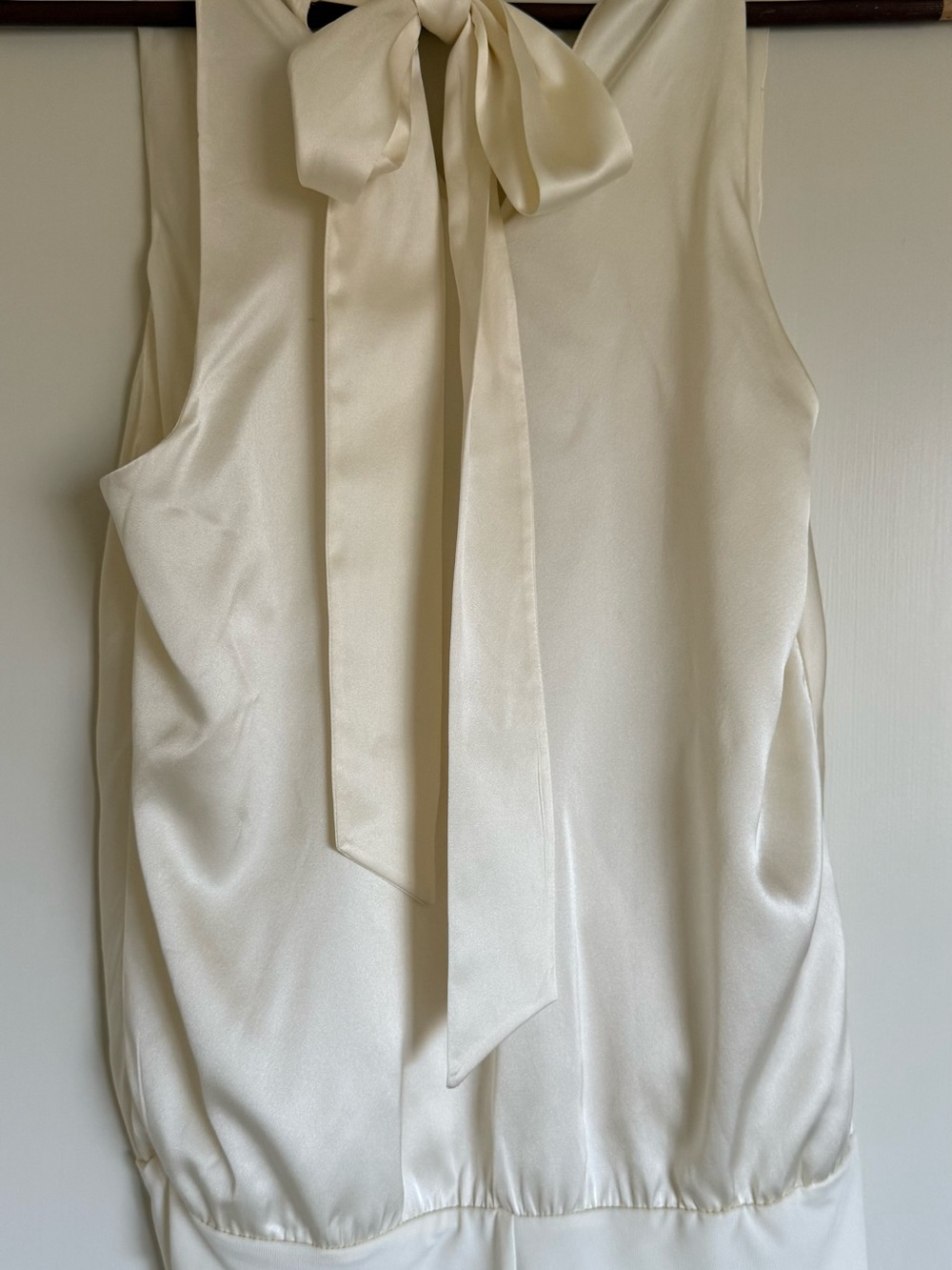 Veronica Beard Cream Satin Top - Picture 8 of 8